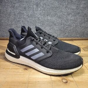 Adidas Ultraboost 20 [EF1043] MENS 14 Running Shoes Black Night Metallic White